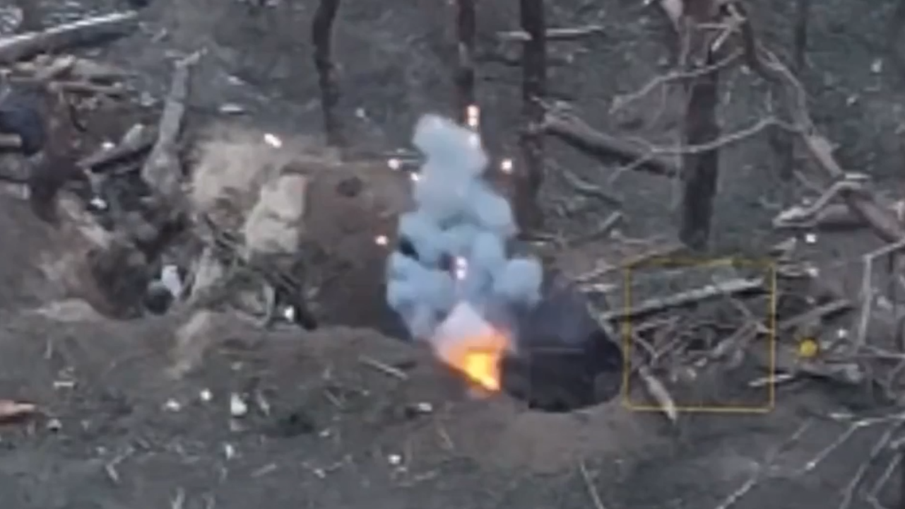 UA Troops in Trench Fight With Grenades