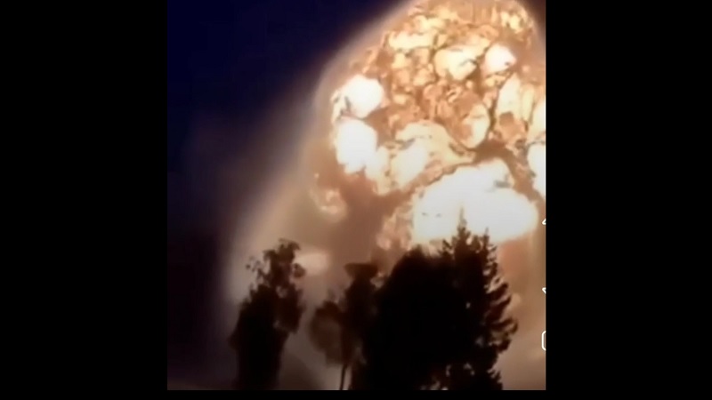 Possible Closer View of Massive Explosion in Khmelnytskyi
