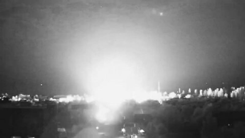 Incredible CCTV Footage Captures Russian Ballistic Missile Impact