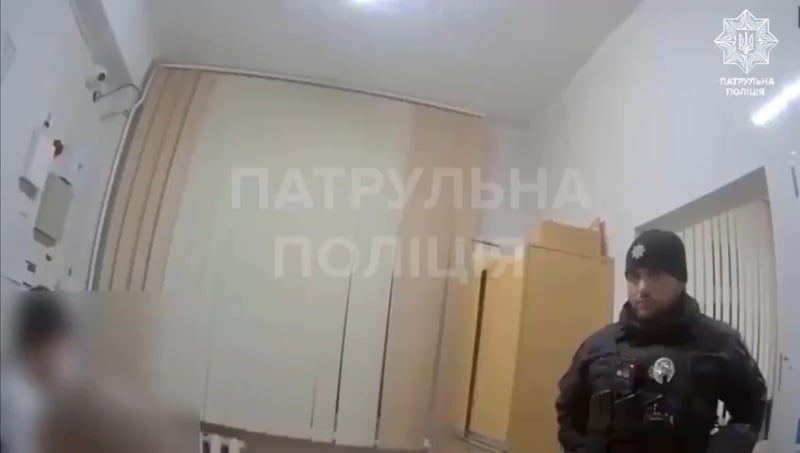 Ukrainian Police Officer Records Drone Strike on Body Worn Camera