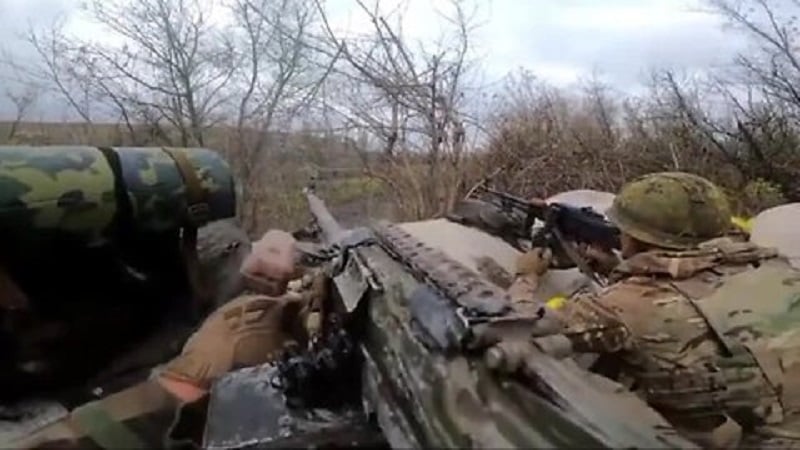 Ukrainian Machine Gunner Has Negligent Discharge - Almost Kills Friend