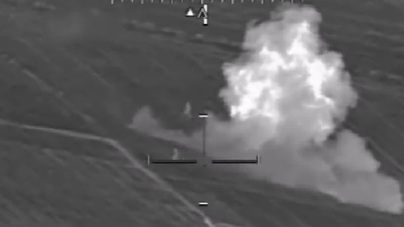 Backpack IED Detonates after Apache Opens Fire