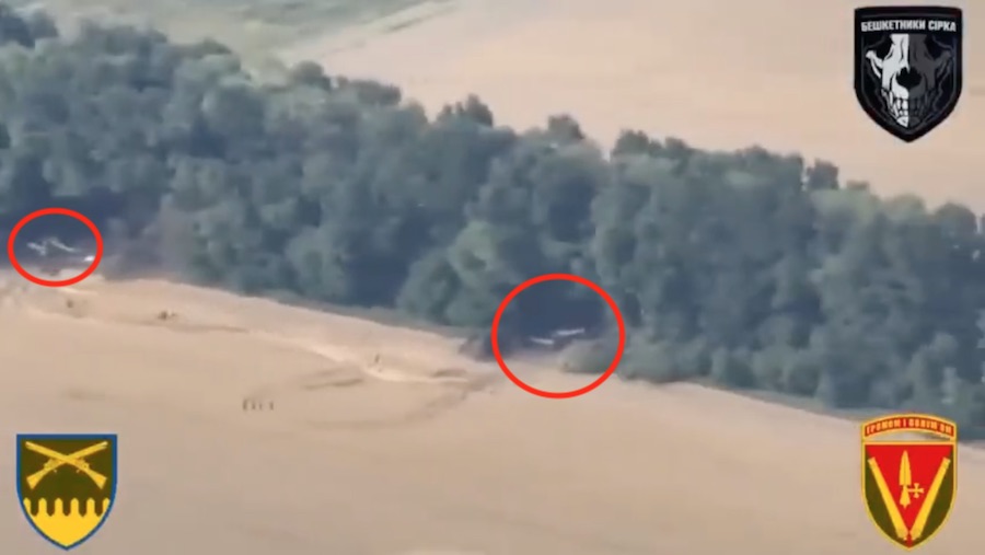 Russian Artillery Position Hit By Counter Battery Fire