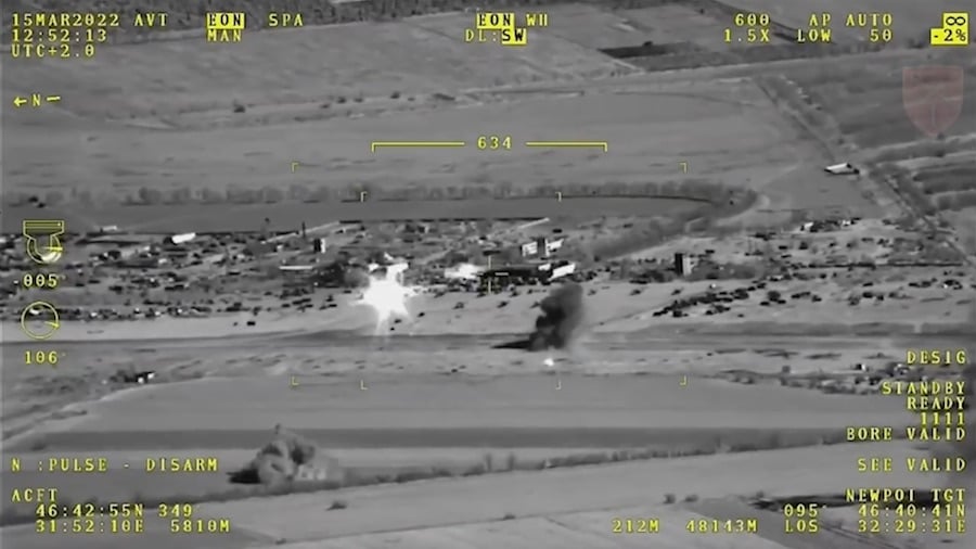 Ukrainian Drone Observes MLRS Strikes On Russian Positions