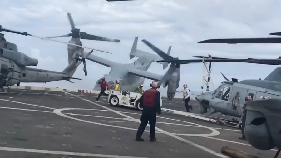 Deadly MV-22 Osprey Crash Caught On Video