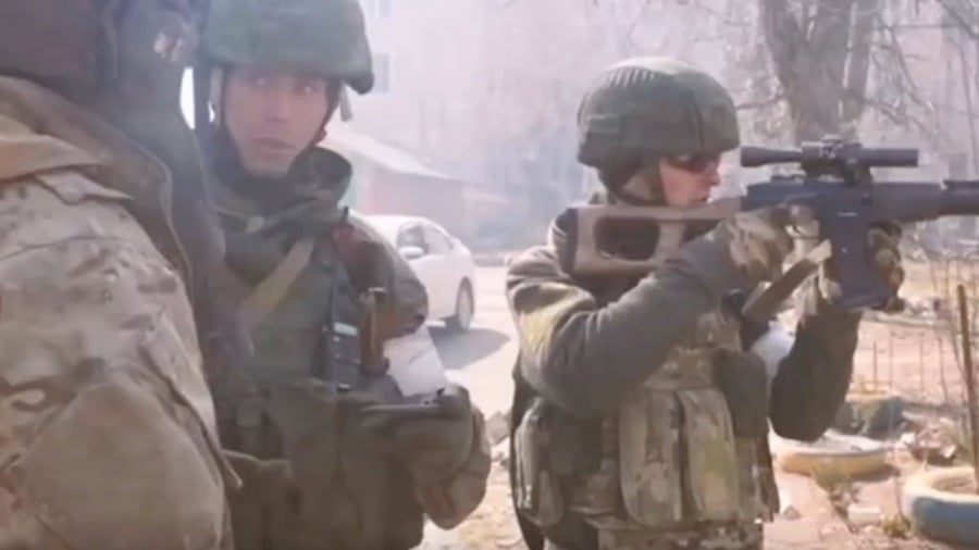 Russian Marines Battle For Mariupol