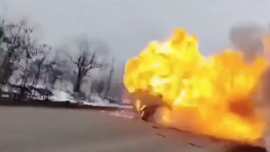 Destroy Buhanka Russian Bukhanka Erupt From Drone Strike